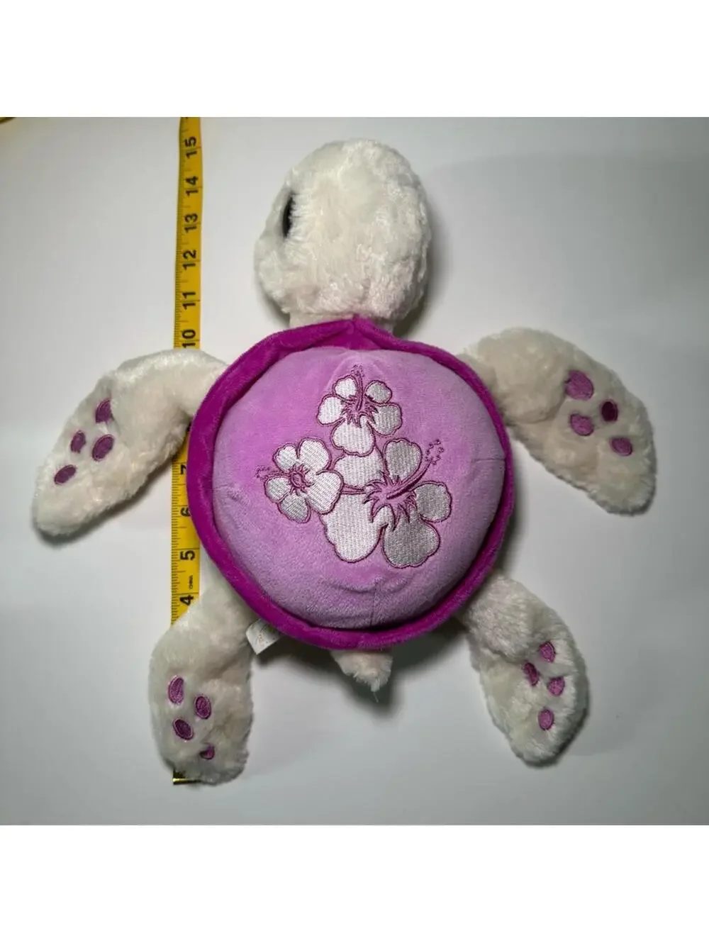 Keel Toys Purple Magenta Cute Tropical Flowers Sea Turtle Plush Stuffed Animal